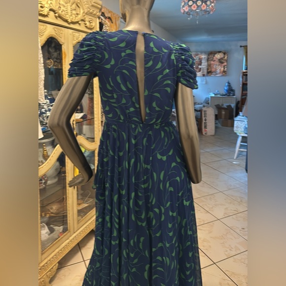 Self-Portrait Blue and Green Maxi Dress - Picture 10 of 11